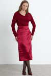 Bordo Elira Drapeli Bluz