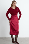 Bordo Elira Drapeli Bluz