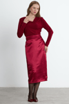 Bordo Elira Drapeli Bluz