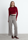 Bordo Kael Crop Bluz