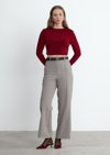 Bordo Kael Crop Bluz