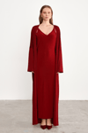 Bordo Liora İkili Set – Elbise & Cape