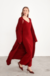 Bordo Liora İkili Set – Elbise & Cape