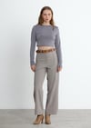 Füme Reign Boru Paça Casual Pantolon