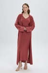 Kahverengi Liora İkili Set – Elbise & Cape