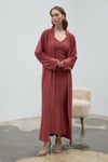 Kahverengi Liora İkili Set – Elbise & Cape