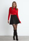 Kırmızı Kael Crop Bluz