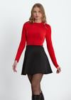 Kırmızı Kael Crop Bluz