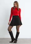 Kırmızı Kael Crop Bluz