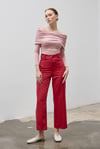 Kırmızı Reign Boru Paça Casual Pantolon