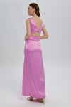 Pembe Elara Saten Elbise