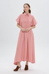 Pembe Vera Midi Elbise