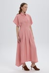 Pembe Vera Midi Elbise