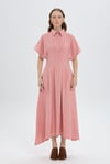 Pembe Vera Midi Elbise