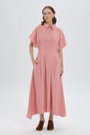 Pembe Vera Midi Elbise