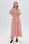 Pembe Vera Midi Elbise