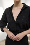 Siyah Alessa Saten Gömlek