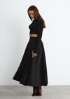 Siyah Kael Crop Bluz