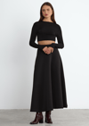 Siyah Kael Crop Bluz