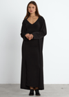 Siyah Liora İkili Set – Elbise & Cape