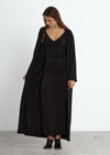 Siyah Liora İkili Set – Elbise & Cape