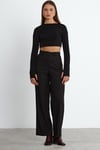 Siyah Reign Boru Paça Casual Pantolon
