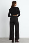 Siyah Reign Boru Paça Casual Pantolon