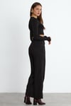 Siyah Reign Boru Paça Casual Pantolon
