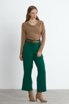 Yeşil Reign Boru Paça Casual Pantolon