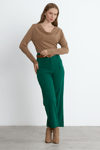 Yeşil Reign Boru Paça Casual Pantolon