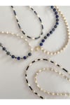 Sertifikalı Gerçek Inci Lapis Lazuli Kolye, Inci Ve Lapis Taşı Kolye, Gerçek Inci Kolye, Lapis Kolye