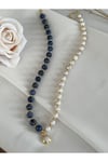 Sertifikalı Gerçek Inci Lapis Lazuli Kolye, Inci Ve Lapis Taşı Kolye, Gerçek Inci Kolye, Lapis Kolye