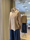Düğme Detaylı Tencel Karışımlı Ceket Bej
