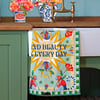 Baci Milano Dolce Far Niente Çiçek Desenli Renkli Pamuklu ve Polyester Mutfak Havlusu 45 x 60 cm 