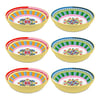 Baci Milano Dolce Far Niente Mavi ve Pembe Renkli Karışık 6 Parça Melamin Çukur Tabak 23 cm 