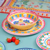 Baci Milano Dolce Far Niente Mavi ve Pembe Renkli Karışık 6 Parça Melamin Çukur Tabak 23 cm 