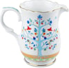BACI MILANO Porselen Sürahi Hayat Ağacı Mamma Mia Line 22 x 12,5 cm, Y 19 cm, Turuncu Dekorlu Beyaz