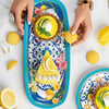 Guzzini Flower Lemon Kayık Tabak 39,5 cm x 21,5 cm x 2,5 cm 