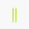 Set Boğumlu Led Işık Yeşil Mum 22cm 2'li
