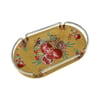 Sivella  Pomegranate Yellow Oval Pleksi Tepsi