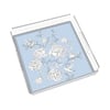 Sivella  Rose Glow Blue 35x35 Pleksi Tepsi