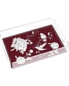 Sivella  Rose Glow Burgundy 25x17 Pleksi Tepsi