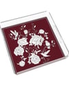 Sivella  Rose Glow Burgundy 35x35 Pleksi Tepsi