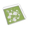 Sivella  Rose Glow Green 35x35 Pleksi Tepsi