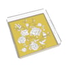 Sivella  Rose Glow Yellow 35x35 Pleksi Tepsi