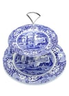 Spode Blue Italian 2li Porselen Kek Standı