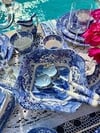 Spode Blue Italian Kare Porselen Salata Servis Kasesi