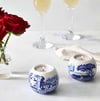 Spode Blue Italian Porselen Mumluk 2 li
