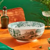 Spode Heritage Green Italian Yuvarlak salata servis 29 CM