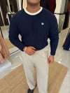90’s Nakışlı Sweat Lacivert
